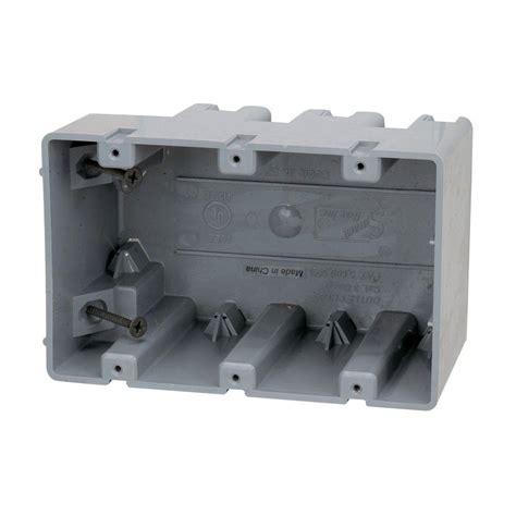 3 gang adjustable electrical box|shallow double gang electrical box.